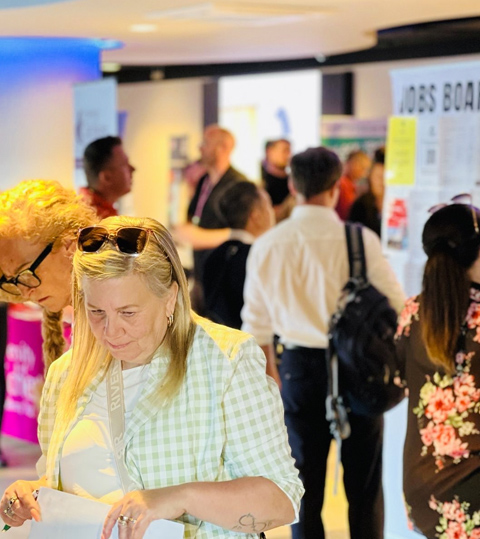 Candidates attending a Jobs Fair