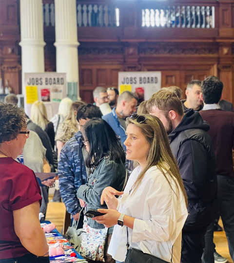 Candidates attending a Jobs Fair