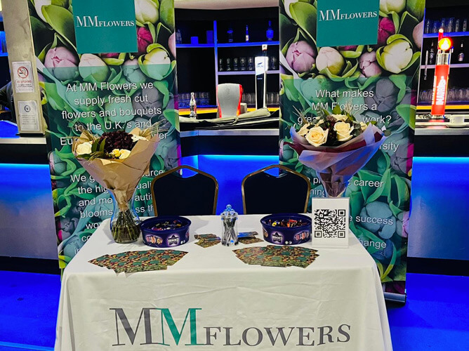 Example of an exhibitor stand at one of our events