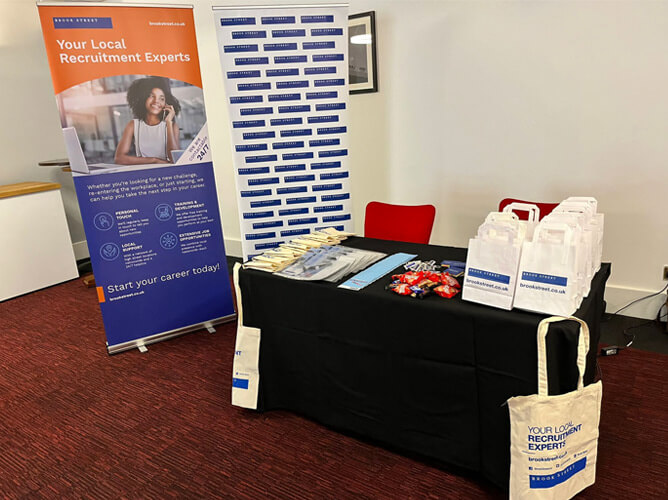 Exhibitor stand with sweets and snacks