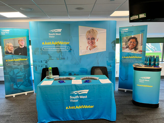 Example of an exhibitor stand at one of our events