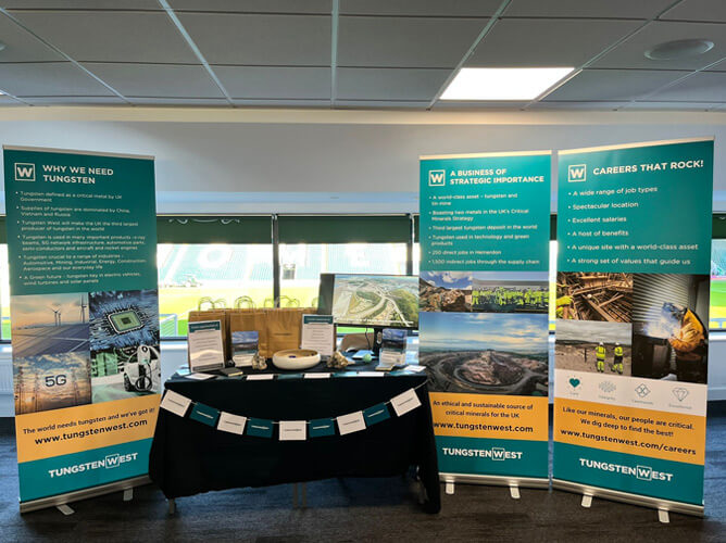 Example of an exhibitor stand at one of our events