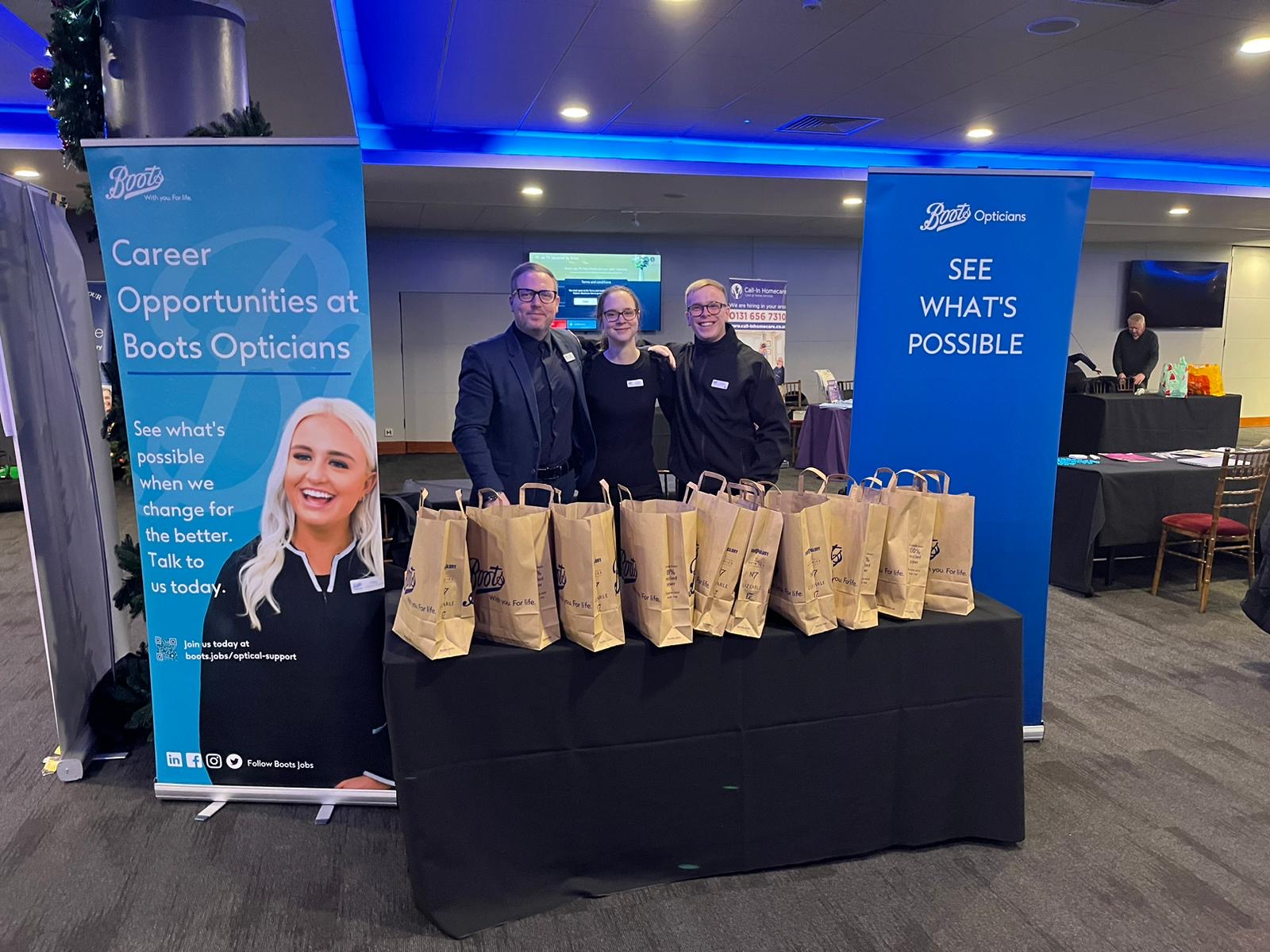 Boots at our event in Edinburgh