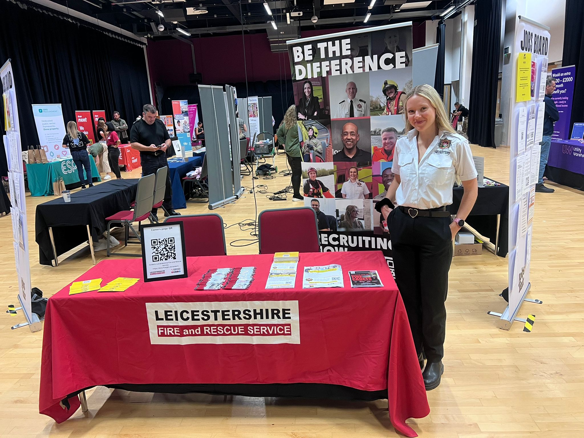 Leicestershire fire and rescue services at our event in Leicester